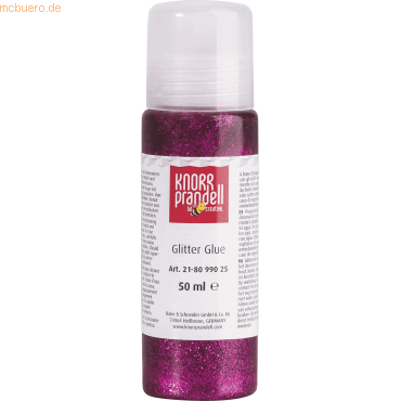 6 x Knorr prandell Glitter Glue 50 ml pink von Knorr prandell