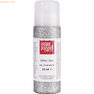 6 x Knorr prandell Glitter Glue 50 ml silber/regenbogen von Knorr prandell