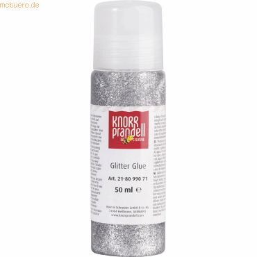 6 x Knorr prandell Glitter Glue 50 ml silber von Knorr prandell