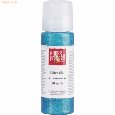 6 x Knorr prandell Glitter Glue 50 ml türkis von Knorr prandell