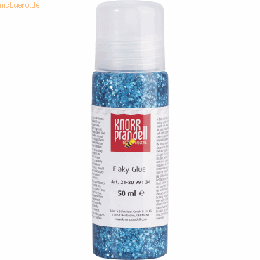 6 x Knorr prandell Glitzerfarbe Flaky Glue 50ml himmelblau von Knorr prandell