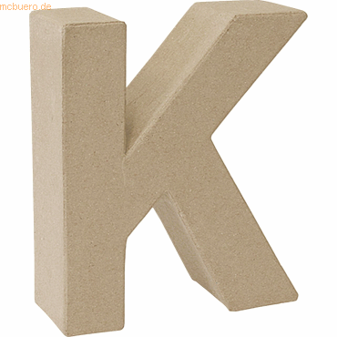 Knorr prandell Pappmache 3D-Buchstabe K 17,5x16x5,5 cm natur von Knorr prandell