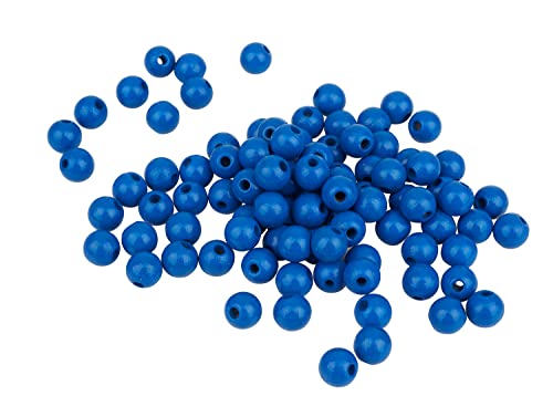 KnorrPrandell 6028357 Holzperlen, 8 mm Durchmesser, blau von Knorr Prandell