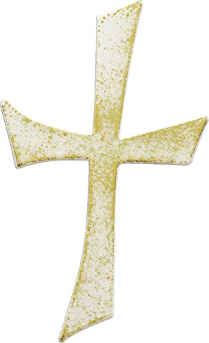 KnorrPrandell 8306567 Wachs-Kreuz, 100 x 55 mm, weiß/gold von Knorr Prandell