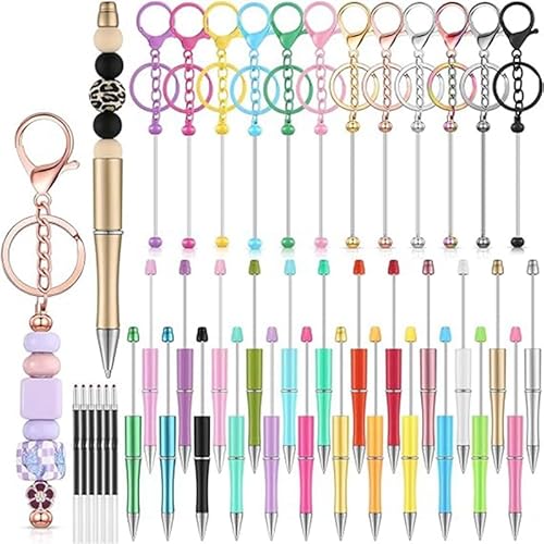 Knoruley 36 Perlenstift-Perlen-Schlüsselanhängerstreifen, 12 Perlen-Schlüsselanhängerstreifen, 24 Leere Perlenstifte, Bastelstift-Herstellungsset, Geschenk, Langlebig Knoruley 36 Perlenstift-Perlen-Schlüsselanhängerstreifen, 12 Perlen-Schlüsselanhängerstreifen, 24 Leere Perlenstifte, Bastelstift-Herstellungsset, Geschenk, Langlebig von Knoruley