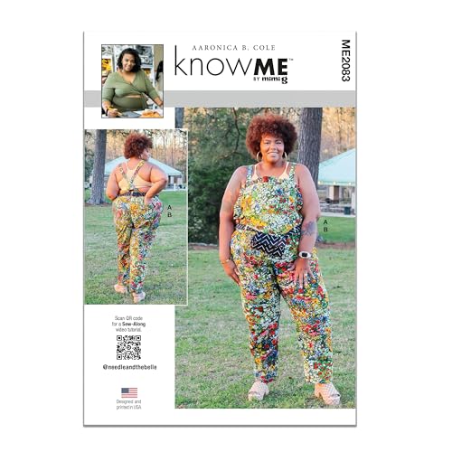 KNOW ME Aaronica B. Cole M1 Schnittmuster ME2083M1 für Damen und Overalls und Gürteltasche (38-40-42-44-46-46) von Know me