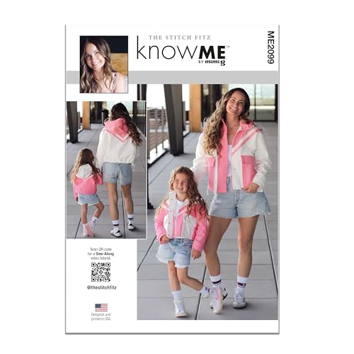 Know Me Schnittmuster ME2099A Kinder- und Damenjacke von The Stitch Fitz A (S - L/S - XL) von Know Me