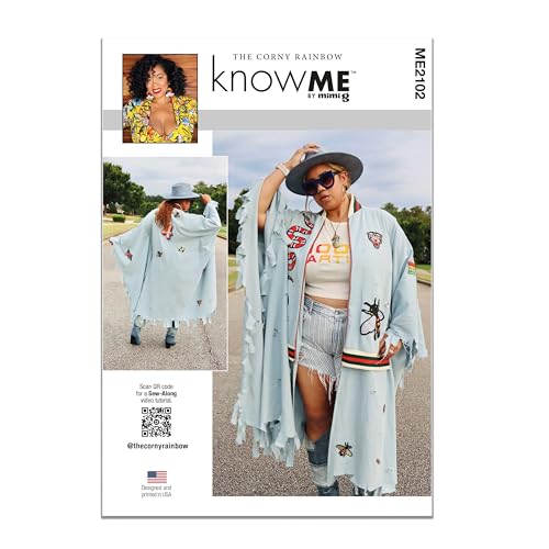 KNOW ME Schnittmuster ME2102A Damen-Bomberumhang von The Corny Rainbow A (XS-S-M-L-XL-XXL) von Know me