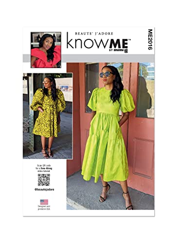 Know Me Beaute' J'Adore Schnittmuster-Paket für Damenkleid, Design Code ME2016, 36-48, mehrfarbig von McCall's