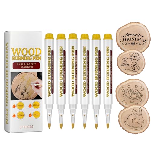 6 Stück Holzmarker Wasserfest, Verbrennungsstift, Holzverbrennungs Stift, Holzbrennstift Marker, Scorch Marker Holz Woodburning Pen, Holzbearbeitungs-brennstift, Scorch Stift, Brennmarker Für Anfänger 6 Stück Holzmarker Wasserfest, Verbrennungsstift, Holzverbrennungs Stift, Holzbrennstift Marker, Scorch Marker Holz Woodburning Pen, Holzbearbeitungs-brennstift, Scorch Stift, Brennmarker Für Anfänger von Knowlife