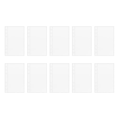 A6 Einsteckhüllen,10 Stück A6 Ringbuch Klare Nachfüllhüllen - Wiederbefüllbare Schutzfolien Für Bilder Postkarten Journal Planer Studienprojekt Planen Klasse Skizieren Schriftsteller von Knowlife