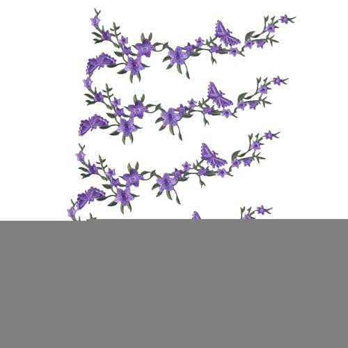 Bügelbare Stickerei Aufnäher - Blumenstrauß Mit Florale Schmetterlinge Design Für Stoff Nähen | 5 Stück Zubehör Handgemachte Reparatur Aufnäher Für Stoff Nähen Jeans Hüte Hemden Blusen Bügelbare Stickerei Aufnäher - Blumenstrauß Mit Florale Schmetterlinge Design Für Stoff Nähen | 5 Stück Zubehör Handgemachte Reparatur Aufnäher Für Stoff Nähen Jeans Hüte Hemden Blusen von Knowlife