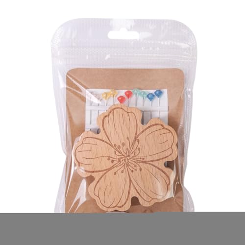 Nadelmagnet - Magnetische Nadelhalterung | Mit Holz Blumenmuster Für Stickerei Handarbeit Und von Knowlife