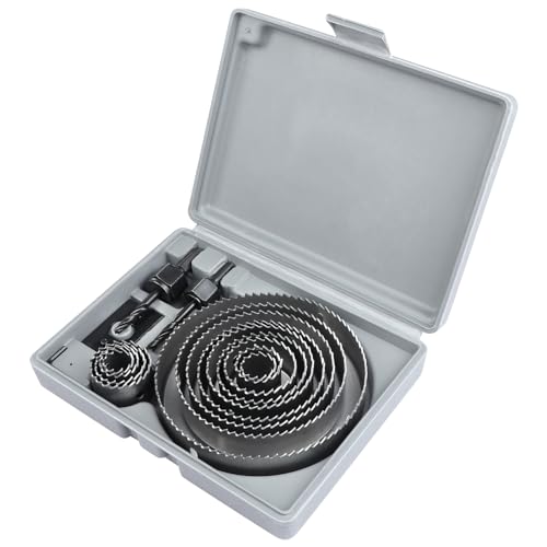 Knpwer 17 Stück Lochsägen Set,Karbonstahl, Bohrkrone,Lochsägenschneider Set,Downlights, Bohrer Bits Knpwer 17 Stück Lochsägen Set,Karbonstahl, Bohrkrone,Lochsägenschneider Set,Downlights, Bohrer Bits von Knpwer