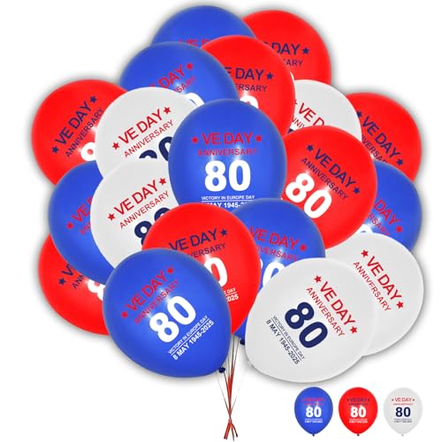 Luftballons zum 80. Hochzeitstag, Latex-Luftballons für Schlafzimmer, Hof, Garten, Innen- und Außenbereich, 18 Stück Luftballons zum 80. Hochzeitstag, Latex-Luftballons für Schlafzimmer, Hof, Garten, Innen- und Außenbereich, 18 Stück von KoMico