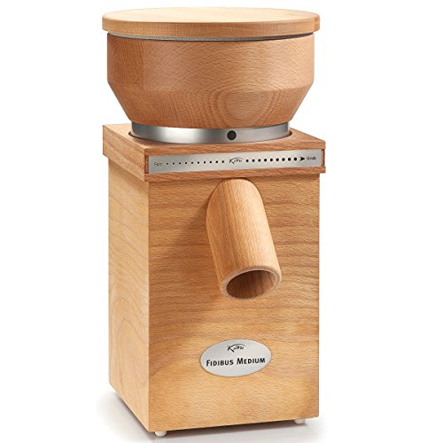 KoMo Fidibus 21 Getreidemühle (250 Watt, Holz) - Heute Mehl für den Kuchen, morgen für Pizza oder Sauerteig zum Brot backen, mit separat erhältlichen Mahlwerk zauberst du im Nu eine Gewürzmühle von KoMo