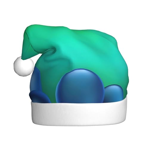 KoNsev Weihnachtsmütze, Weihnachtsmannmütze für Erwachsene, lustige Hüte für Erwachsene, Party-Kostüm, Blaugrün von KoNsev