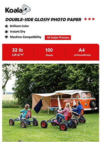 Koala Fotopapier für Tintenstrahldrucker, Doppelseitig, Glänzend, A4, 120 g/m², 100 Blatt. Geeignet zum Drucken von Fotos, Zertifikaten, Broschüren, Flyern, Faltblättern, Grußkarten, Kalendern, Kunst Koala Fotopapier für Tintenstrahldrucker, Doppelseitig, Glänzend, A4, 120 g/m², 100 Blatt. Geeignet zum Drucken von Fotos, Zertifikaten, Broschüren, Flyern, Faltblättern, Grußkarten, Kalendern, Kunst von Koala