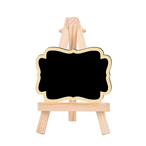 Kobeleen Mini-Kreidetafel-Schild, zusammenklappbare hölzerne Staffelei, Tischnummernschild, Lebensmittel-Namensschild, Tisch-Nachrichtentafel für Hochzeitsfeier Kobeleen Mini-Kreidetafel-Schild, zusammenklappbare hölzerne Staffelei, Tischnummernschild, Lebensmittel-Namensschild, Tisch-Nachrichtentafel für Hochzeitsfeier von Kobeleen