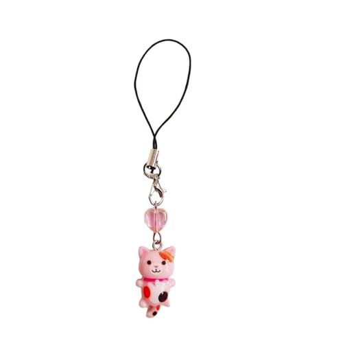 Kobeleen Niedlicher Katzen-Anhänger, Handykette, Riemen, Herz-Charme, Schlüsselanhänger, Telefon-Lanyard, Harz, Schlüsselanhänger, Tasche, Rucksack, Ornament, Party-Schmuck Kobeleen Niedlicher Katzen-Anhänger, Handykette, Riemen, Herz-Charme, Schlüsselanhänger, Telefon-Lanyard, Harz, Schlüsselanhänger, Tasche, Rucksack, Ornament, Party-Schmuck von Kobeleen