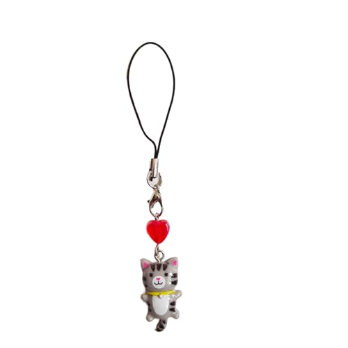 Kobeleen Niedlicher Katzen-Anhänger, Handykette, Riemen, Herz-Charme, Schlüsselanhänger, Telefon-Lanyard, Harz, Schlüsselanhänger, Tasche, Rucksack, Ornament, Party-Schmuck Kobeleen Niedlicher Katzen-Anhänger, Handykette, Riemen, Herz-Charme, Schlüsselanhänger, Telefon-Lanyard, Harz, Schlüsselanhänger, Tasche, Rucksack, Ornament, Party-Schmuck von Kobeleen