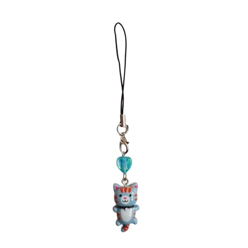 Kobeleen Niedlicher Katzen-Anhänger, Handykette, Riemen, Herz-Charme, Schlüsselanhänger, Telefon-Lanyard, Harz, Schlüsselanhänger, Tasche, Rucksack, Ornament, Party-Schmuck Kobeleen Niedlicher Katzen-Anhänger, Handykette, Riemen, Herz-Charme, Schlüsselanhänger, Telefon-Lanyard, Harz, Schlüsselanhänger, Tasche, Rucksack, Ornament, Party-Schmuck von Kobeleen