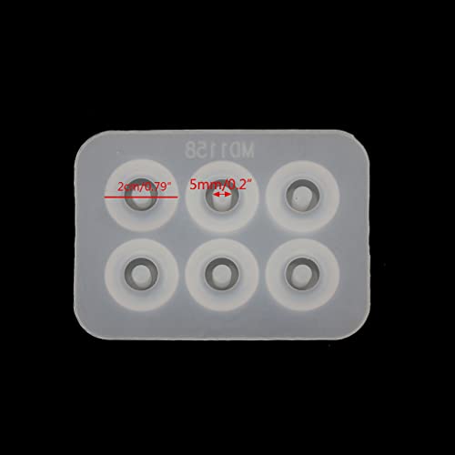 Kobeleen Perlen-Formen, 30 Stück, Silberne Unterlegscheiben, Perlen-Silikonformen mit Loch, Schmuckherstellung, Epoxidharz-Formen für Ohrringe, Anhänger Kobeleen Perlen-Formen, 30 Stück, Silberne Unterlegscheiben, Perlen-Silikonformen mit Loch, Schmuckherstellung, Epoxidharz-Formen für Ohrringe, Anhänger von Kobeleen