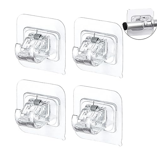 KOBOKO 4er Gardinenstangen Halterung,Gardinenstangenhalter für Gardinenstangen bis Ø 22 mm,Gardinenstange Kleben für Wohnzimmer, Badezimmer, Schlafzimmer, Gardinenhaken Selbstklebend Ohne Bohren KOBOKO 4er Gardinenstangen Halterung,Gardinenstangenhalter für Gardinenstangen bis Ø 22 mm,Gardinenstange Kleben für Wohnzimmer, Badezimmer, Schlafzimmer, Gardinenhaken Selbstklebend Ohne Bohren von Koboko