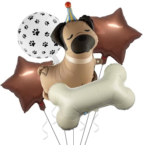 KOBOKO 5 Stk Luftballon Hund Geburtstag Deko von Koboko