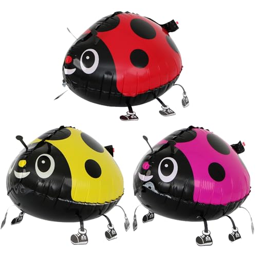 KOBOKO Airwalker Ballon Tiere Marienkäfer, 3 Stück Luftballon Tiere Ballons Marienkäfer Deko, Helium Ballons Marienkäfer Deko Geburtstag, Folienballon Walking Tier für Geburtstags Kinder Spielzeug KOBOKO Airwalker Ballon Tiere Marienkäfer, 3 Stück Luftballon Tiere Ballons Marienkäfer Deko, Helium Ballons Marienkäfer Deko Geburtstag, Folienballon Walking Tier für Geburtstags Kinder Spielzeug von Koboko