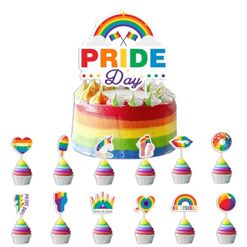KOBOKO Cupcake Toppers Gay Pride Cupcake Toppers von Koboko