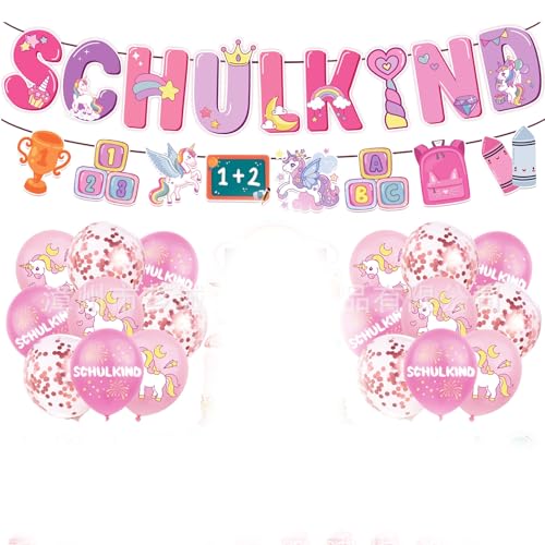 KOBOKO Einschulung Deko Luftballons Rosa Set KOBOKO Einschulung Deko Luftballons Rosa Set von Koboko