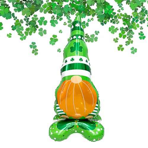 KOBOKO St Patrick's Day Deko Luftballon, Kleeblatt Deko Stehen Glückswichtel Groß Ballons Stehen, St Patricks Day Deko Wichtel Grün Folienballon Geburtstag, Glück Kleeblatt Luftballons Irland Deko KOBOKO St Patrick's Day Deko Luftballon, Kleeblatt Deko Stehen Glückswichtel Groß Ballons Stehen, St Patricks Day Deko Wichtel Grün Folienballon Geburtstag, Glück Kleeblatt Luftballons Irland Deko von Koboko