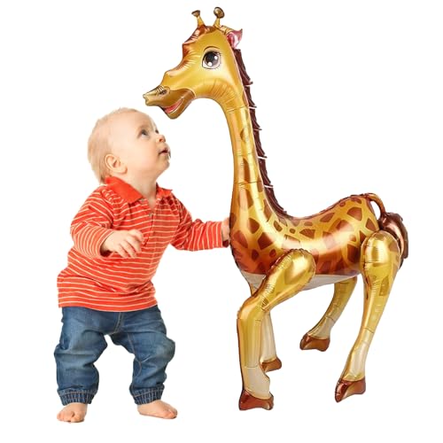 KOBOKO Giraffe Luftballons Tiere, XXL Giraffe Folienballon Tiere Geburtstag, Luftballons Tier Kindergeburtstag Deko Junge Mädchen, Stehend Giraffe Helium Ballon Tiere für Dschungel Deko Geburtstag KOBOKO Giraffe Luftballons Tiere, XXL Giraffe Folienballon Tiere Geburtstag, Luftballons Tier Kindergeburtstag Deko Junge Mädchen, Stehend Giraffe Helium Ballon Tiere für Dschungel Deko Geburtstag von Koboko