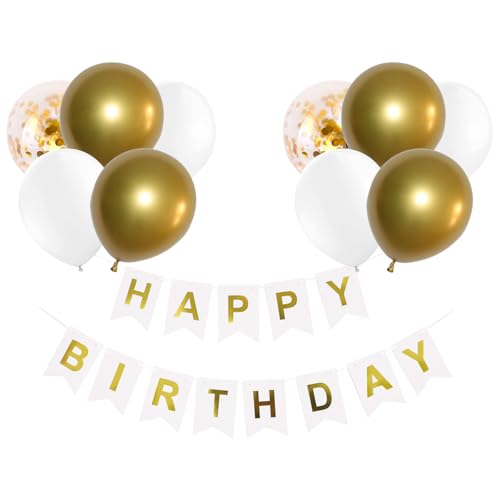 KOBOKO Luftballons Geburtstag Set, Weiß Gold Geburtstagsdeko Happy Birthday Girlande, Luftballons Gold Weiß Happy Birthday Deko, Konfetti Ballons Gold Party Deko Geburtstag, Goldene Geburtstagsballon KOBOKO Luftballons Geburtstag Set, Weiß Gold Geburtstagsdeko Happy Birthday Girlande, Luftballons Gold Weiß Happy Birthday Deko, Konfetti Ballons Gold Party Deko Geburtstag, Goldene Geburtstagsballon von Koboko