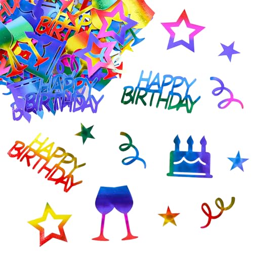 KOBOKO 100 Stück Happy Birthday Konfetti Geburtstag, Konfetti Happy Birthday Tischdeko Geburtstag, Streudeko Geburtstags Deko Frau Mann, Geburtstagsdeko Tisch, Glitzer Confetti für Geburtstags Partys KOBOKO 100 Stück Happy Birthday Konfetti Geburtstag, Konfetti Happy Birthday Tischdeko Geburtstag, Streudeko Geburtstags Deko Frau Mann, Geburtstagsdeko Tisch, Glitzer Confetti für Geburtstags Partys von Koboko