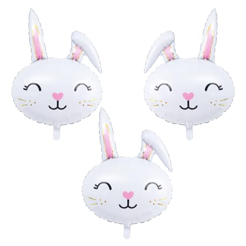 KOBOKO Kaninchen Folienballon, 3 Stk Hasen Luftballon Ostern Deko, Osterhase Luftballons Deko Kindergeburtstag, Hasen Deko Helium Ballons Ostern Party Deko, Osterhase Deko Luftballon Tiere Geburtstag KOBOKO Kaninchen Folienballon, 3 Stk Hasen Luftballon Ostern Deko, Osterhase Luftballons Deko Kindergeburtstag, Hasen Deko Helium Ballons Ostern Party Deko, Osterhase Deko Luftballon Tiere Geburtstag von Koboko