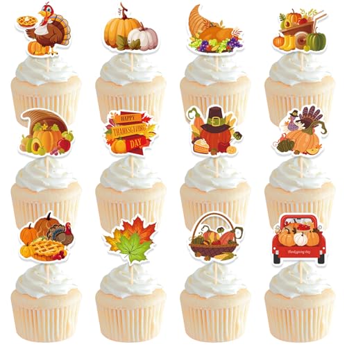 KOBOKO Herbst Cake Topper, 12 Stück Herbstdeko Kuchen Deko, Herbstdeko Tortendeko, Kürbis, Kleine Eicheln, Tannenzapfen und Kürbis, Ahornblätter, Happy Thanksgiving Tortendeko KOBOKO Herbst Cake Topper, 12 Stück Herbstdeko Kuchen Deko, Herbstdeko Tortendeko, Kürbis, Kleine Eicheln, Tannenzapfen und Kürbis, Ahornblätter, Happy Thanksgiving Tortendeko von Koboko