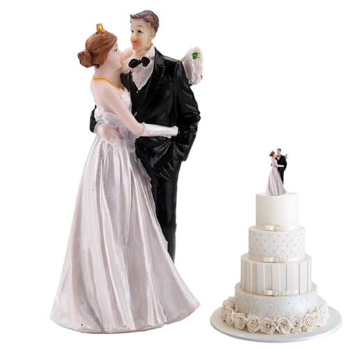 KOBOKO Hochzeitsfiguren Brautpaar, Torte Deko, Cake Topper Hochzeitspaar, Kuchendeko, Tortenaufsatz Hochzeit Party Zubehör von Koboko