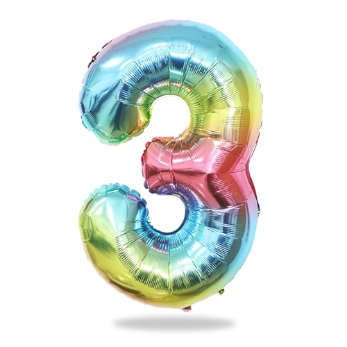 KOBOKO Zahlen Luftballon 3 Jahre, 40 Zoll XXL Riesen Folienballon 3 Geburtstagsdeko, Luftballons Geburtstag 3, Helium Ballon 3. Geburtstag Mädchen Zahl Deko, Mehrfarbig Zahlen Ballon 3 Geburtstag KOBOKO Zahlen Luftballon 3 Jahre, 40 Zoll XXL Riesen Folienballon 3 Geburtstagsdeko, Luftballons Geburtstag 3, Helium Ballon 3. Geburtstag Mädchen Zahl Deko, Mehrfarbig Zahlen Ballon 3 Geburtstag von Koboko