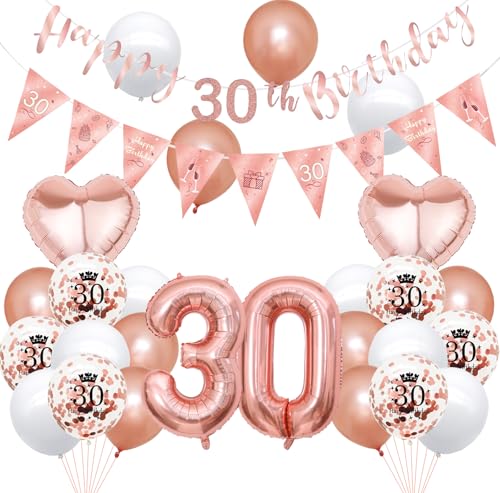 KOBOKO Luftballon 30. Geburtstag Roségold Set KOBOKO Luftballon 30. Geburtstag Roségold Set von Koboko