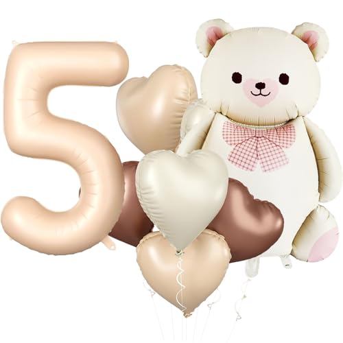 KOBOKO Bär Geburtstagsdeko Jungen 5 Jahre, Luftballon 5. Geburtstag Mädchen, Bär Folienballon 5 Geburtstag Mädchen, Herz Ballon Geburtstag 5 Jahre Mädchen Junge, Bär Ballons 5 Jahre Geburtstag Junge KOBOKO Bär Geburtstagsdeko Jungen 5 Jahre, Luftballon 5. Geburtstag Mädchen, Bär Folienballon 5 Geburtstag Mädchen, Herz Ballon Geburtstag 5 Jahre Mädchen Junge, Bär Ballons 5 Jahre Geburtstag Junge von Koboko