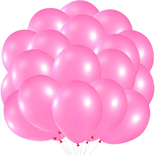 KOBOKO Luftballons Rosa, 20 Stk 10 Zoll Pinke Luftballons Geburtstag Mädchen, Rosa Ballons Hochzeit, Pink Helium Ballon, Rosa Latex Luftballon für Frauen Geburtstag Hochzeit Prinzessin Party Deko von Koboko