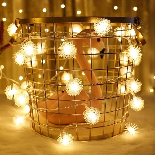 KOBOKO Puste-Blume Lichterkette Batterie, 1,5M 10 LED Lichterkette Innen Außen, Lichterkette Batteriebetrieben, Dekorative Lichter für Kinderzimmer,Balkon,Garten,Weihnachten,Hochzeit (Warmes Licht) von Koboko
