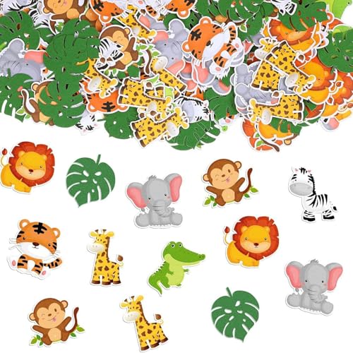 KOBOKO 100 Stück Waldtiere Geburtstag Deko, Wald Tiere Konfetti, Dschungel Deko Kindergeburtstag, Blätter Tiere Tischdeko Geburtstag, Streudeko Geburtstags, Waldtiere Geburtstagsdeko Tisch KOBOKO 100 Stück Waldtiere Geburtstag Deko, Wald Tiere Konfetti, Dschungel Deko Kindergeburtstag, Blätter Tiere Tischdeko Geburtstag, Streudeko Geburtstags, Waldtiere Geburtstagsdeko Tisch von Koboko