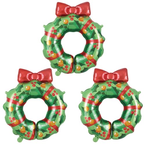 KOBOKO Weihnachtsdeko Helium Ballon Weihnachten, 3 Stück Weihnachts Deko Weihnachtsbaum-Kreis Folienballons, Weihnachten Deko Ballons, Weihnachtsdeko Kinder Weihnachtsbaumballons für Weihnachtsfeier KOBOKO Weihnachtsdeko Helium Ballon Weihnachten, 3 Stück Weihnachts Deko Weihnachtsbaum-Kreis Folienballons, Weihnachten Deko Ballons, Weihnachtsdeko Kinder Weihnachtsbaumballons für Weihnachtsfeier von Koboko