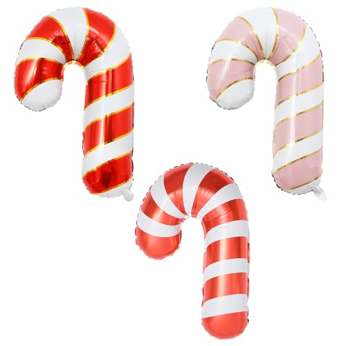 KOBOKO Weihnachtsdeko Luftballons, 3 Stk Weihnachten Deko Ballon, Rot Weiß Weihnachts-rohrballon, Weihnachtsballons Helium Krückenballon, Folienballon Weihnachten für Weihnachtsdeko Kinder Party Deko KOBOKO Weihnachtsdeko Luftballons, 3 Stk Weihnachten Deko Ballon, Rot Weiß Weihnachts-rohrballon, Weihnachtsballons Helium Krückenballon, Folienballon Weihnachten für Weihnachtsdeko Kinder Party Deko von Koboko