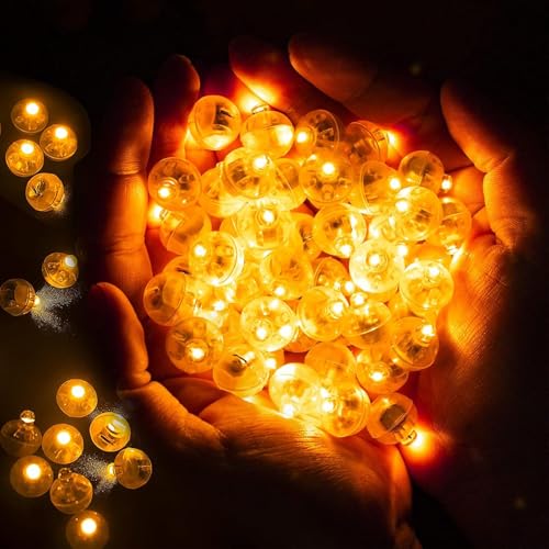 KOBOKO 50 Stück LED Ballons Lichter, Runde Ballonlichter Mini Warmweiß, Leuchtkugeln für Getränke, LED Ballon Licht, Ballonlicht für Papierlaterne, Geburtstag Hochzeit Halloween Weihnachten Dekoration KOBOKO 50 Stück LED Ballons Lichter, Runde Ballonlichter Mini Warmweiß, Leuchtkugeln für Getränke, LED Ballon Licht, Ballonlicht für Papierlaterne, Geburtstag Hochzeit Halloween Weihnachten Dekoration von Koboko