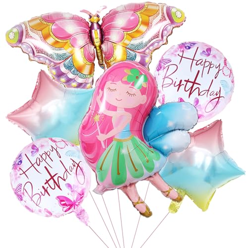 KOBOKO Schmetterling Deko Geburtstag Folienballon, 6 Stück Luftballons Geburtstag Mädchen Schmetterling Deko, Kindergeburtstag Deko Mädchen Luftballon, Schmetterling Luftballon Feen Geburtstag Deko KOBOKO Schmetterling Deko Geburtstag Folienballon, 6 Stück Luftballons Geburtstag Mädchen Schmetterling Deko, Kindergeburtstag Deko Mädchen Luftballon, Schmetterling Luftballon Feen Geburtstag Deko von Koboko