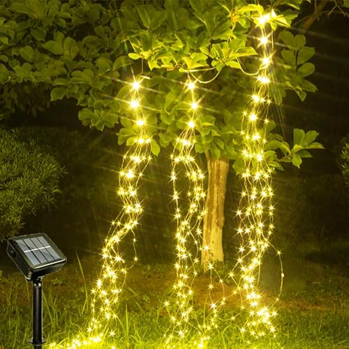 Koboko Solar Lichterkette für Außen, Warmweiß, 10 Stränge mit 100 LEDs, 1 Meter Länge, Wasserdicht, Gartendekoration Koboko Solar Lichterkette für Außen, Warmweiß, 10 Stränge mit 100 LEDs, 1 Meter Länge, Wasserdicht, Gartendekoration von Koboko